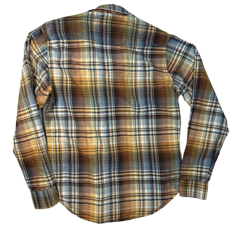 Billabong Punk Mens Slim Fit Button Up Shirt M Plaid Long Sleeve Y2K Retro Surf - Picture 8 of 10